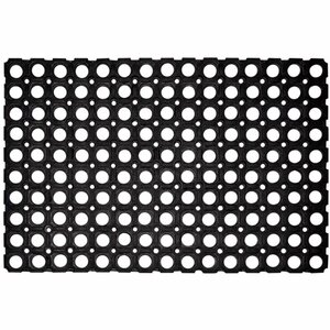 Hamat Rubberen Deurmat Domino Ring 40x60 cm Zwart