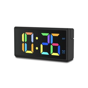 Hama Digitale Wekker Ibiza met Multicolor-Display USB-Oplaadfunctie Zwart