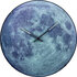 NeXtime NE-3164 Wandklok Dia. 35 Cm, Bol Glas, 'blauw Moon Dome'_