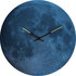 NeXtime NE-3164 Wandklok Dia. 35 Cm, Bol Glas, 'blauw Moon Dome'_